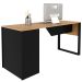 Mesa para Escritório com Armário Lateral 160 cm Amêndoa/Preto