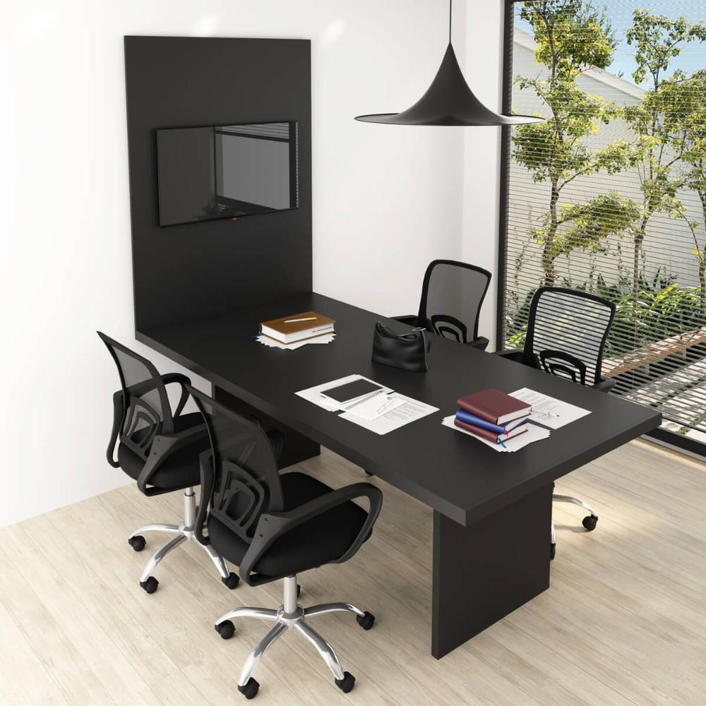 Painel Para Escritório 100x136cm Tv Até 37'' Pa2916 Preto