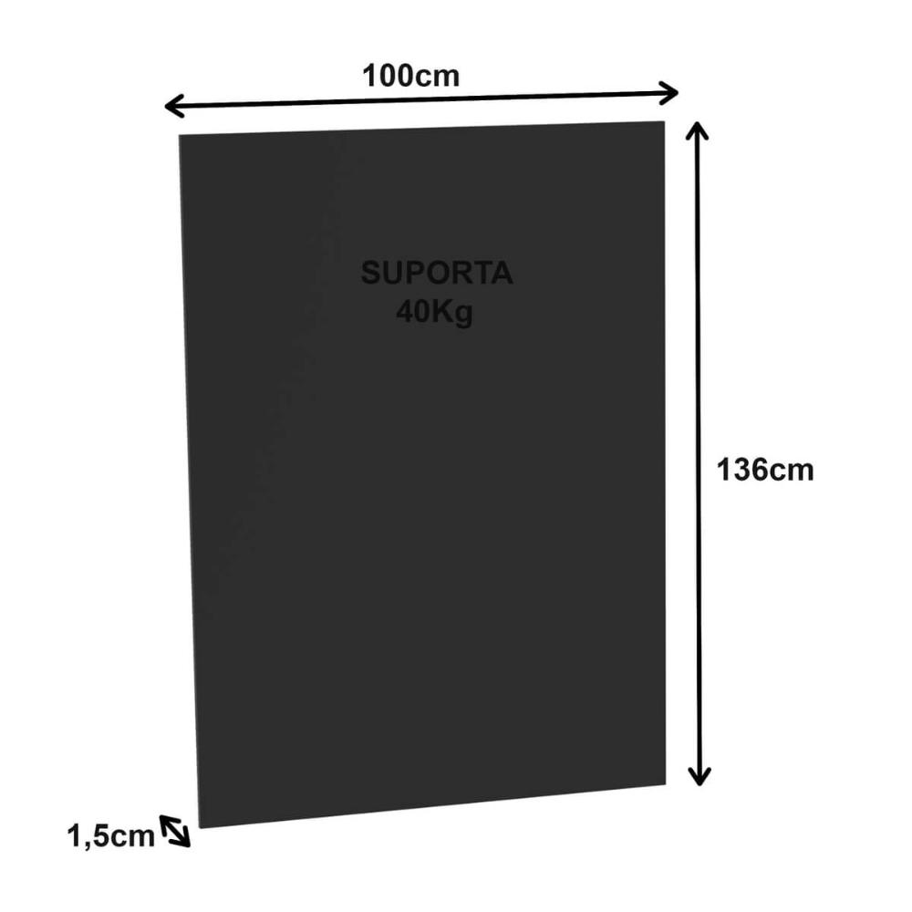Painel Para Escritório 100x136cm Tv Até 37'' Pa2916 Preto