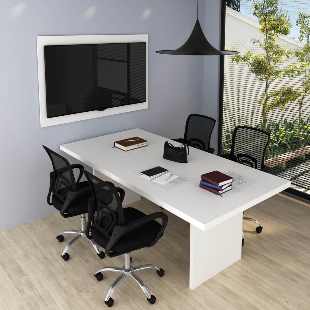 Painel Para Escritório 90x136cm Tv Até 32'' Pa2915 Branco