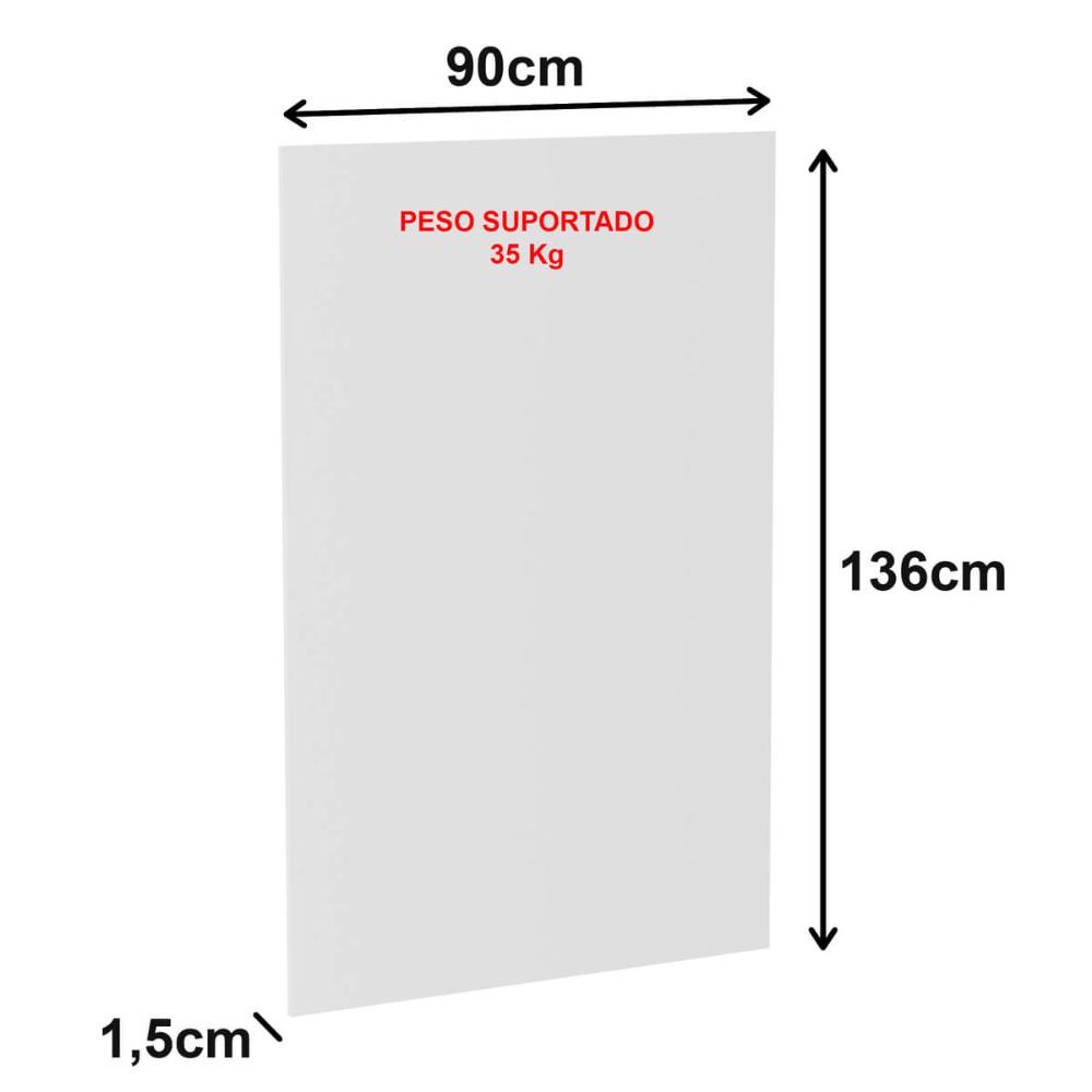Painel Para Escritório 90x136cm Tv Até 32'' Pa2915 Branco