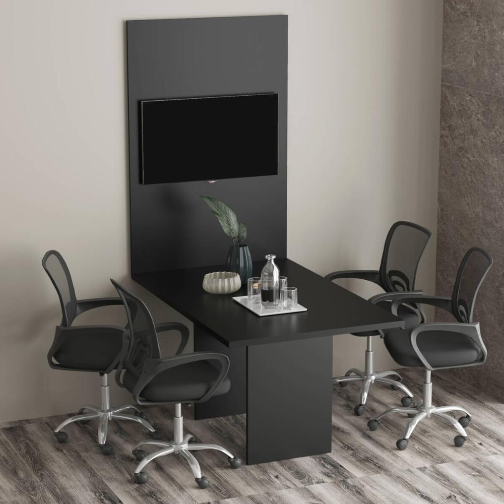 Painel Para Escritório 90x136cm Tv Até 32'' Pa2915 Preto