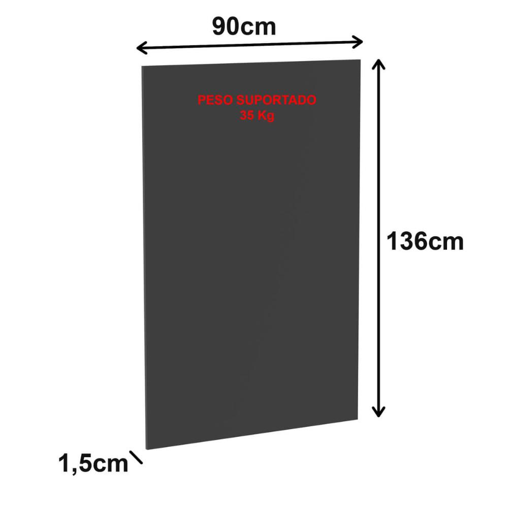 Painel Para Escritório 90x136cm Tv Até 32'' Pa2915 Preto