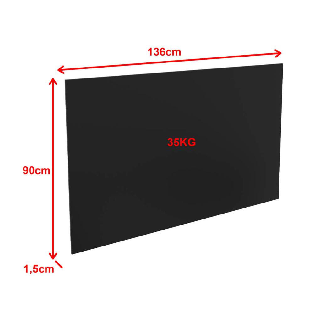 Painel Para Escritório 90x136cm Tv Até 32'' Pa2915 Preto