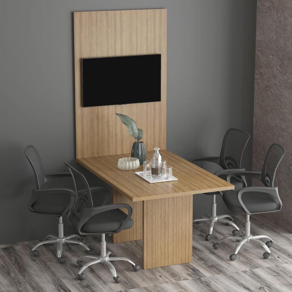 Painel Para Tv 90x136cm Tv Até 32'' Pa2915 Amêndoa