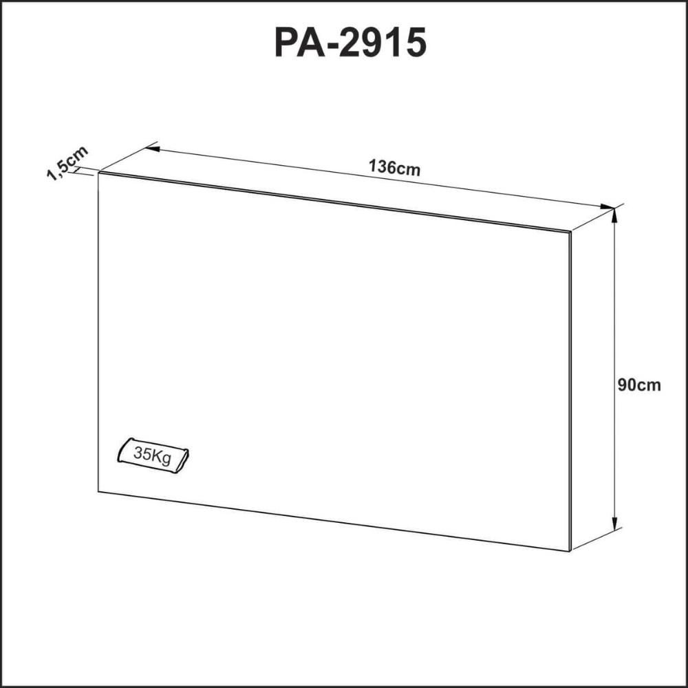 Painel Para Tv 90x136cm Tv Até 32'' Pa2915 Amêndoa