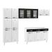 Cozinha Compacta Star New 14 Portas 2 Gavetas Branca e Preta