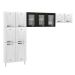 Cozinha Compacta Star New 14 Portas 2 Gavetas Branca e Preta