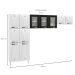 Cozinha Compacta Star New 14 Portas 2 Gavetas Branca e Preta