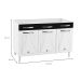 Cozinha Compacta Star New 14 Portas 2 Gavetas Branca e Preta