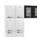 Cozinha Compacta Star New 14 Portas 2 Gavetas Branca e Preta