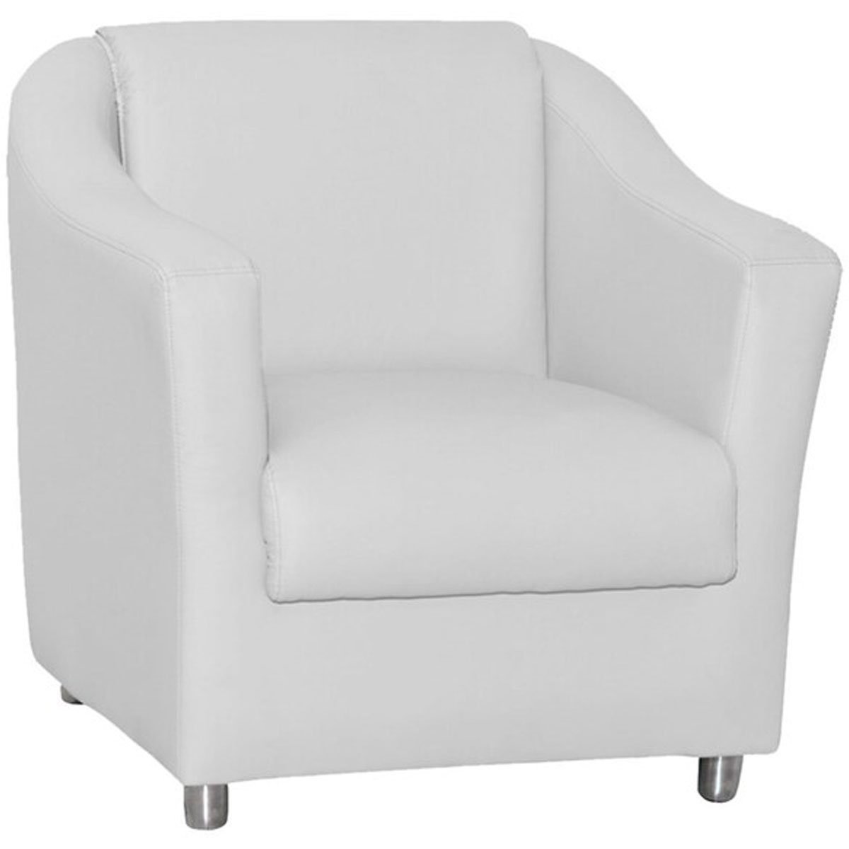 Kit 2 Poltronas para Escritório e Salão de Beleza Luiza Sintético Branco