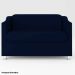 Namoradeira para Sala 2 Lugares Luiza Suede Azul Marinho