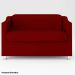 Namoradeira para Sala 2 Lugares Luiza Suede Vermelho
