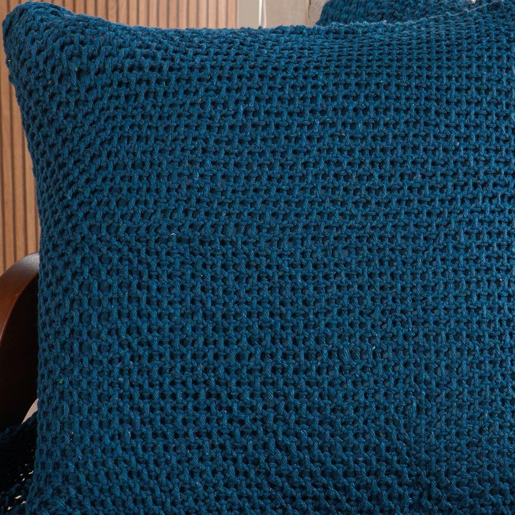 Capa de Almofada Atacama New Decotiva 45x45cm Azul Cobalt