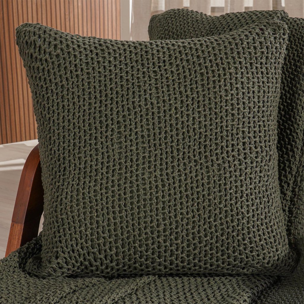Capa de Almofada Atacama New Decotiva 45x45cm Verde Militar