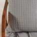 Capa de Almofada Decorativa Waffle 100% Algodão 45x45cm Platina