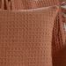 Capa de Almofada Decorativa Waffle 100% Algodão 45x45cm Terracota