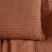 Capa de Almofada Decorativa Waffle 100% Algodão 45x45cm Terracota