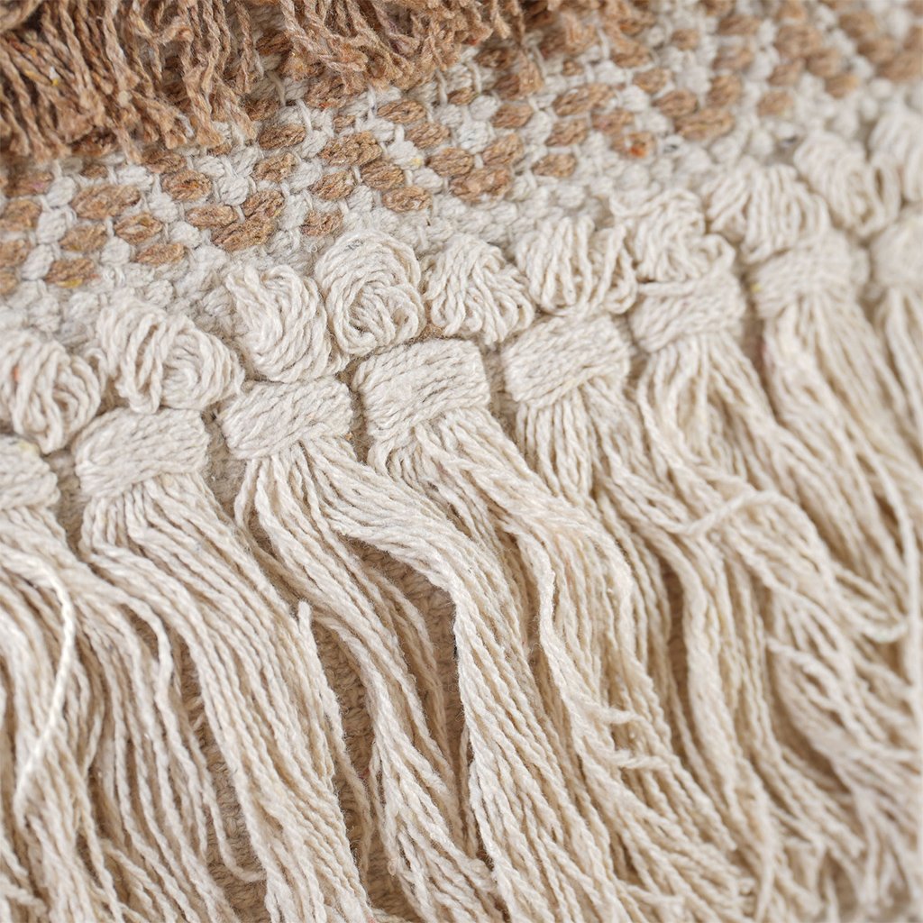 Capa de Almofada Native Decorativa Macramê 45x45cm Tamberma