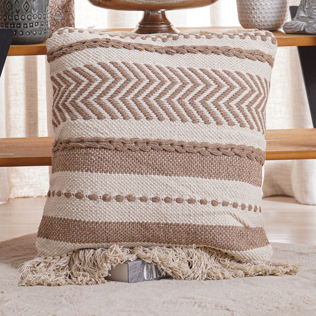 Capa de Almofada Native New Decorativa Macramê 45x45cm Dakar