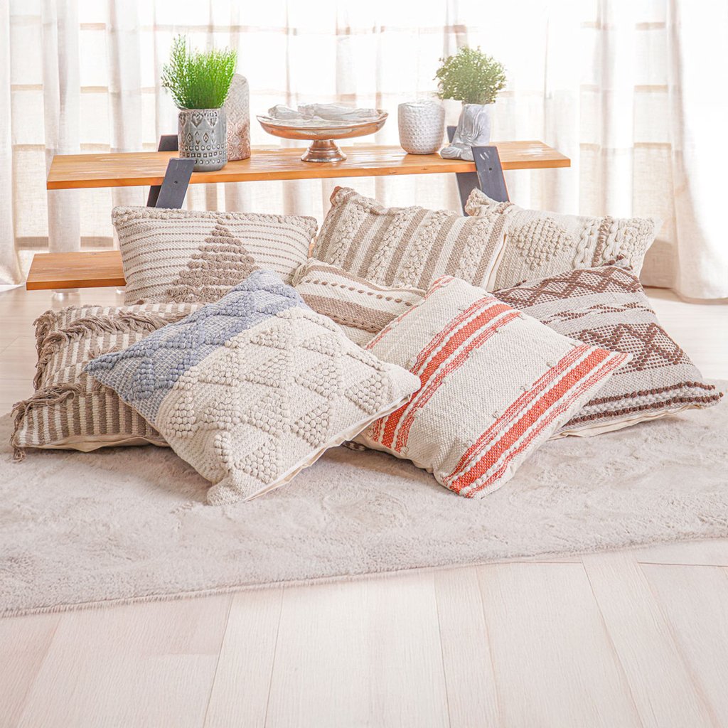 Capa de Almofada Native New Decorativa Macramê 45x45cm Dakar