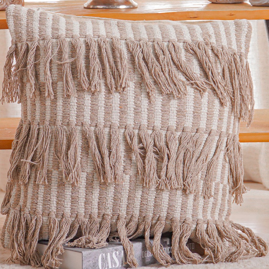 Capa de Almofada Native New Decorativa Macramê 45x45cm Gaborone