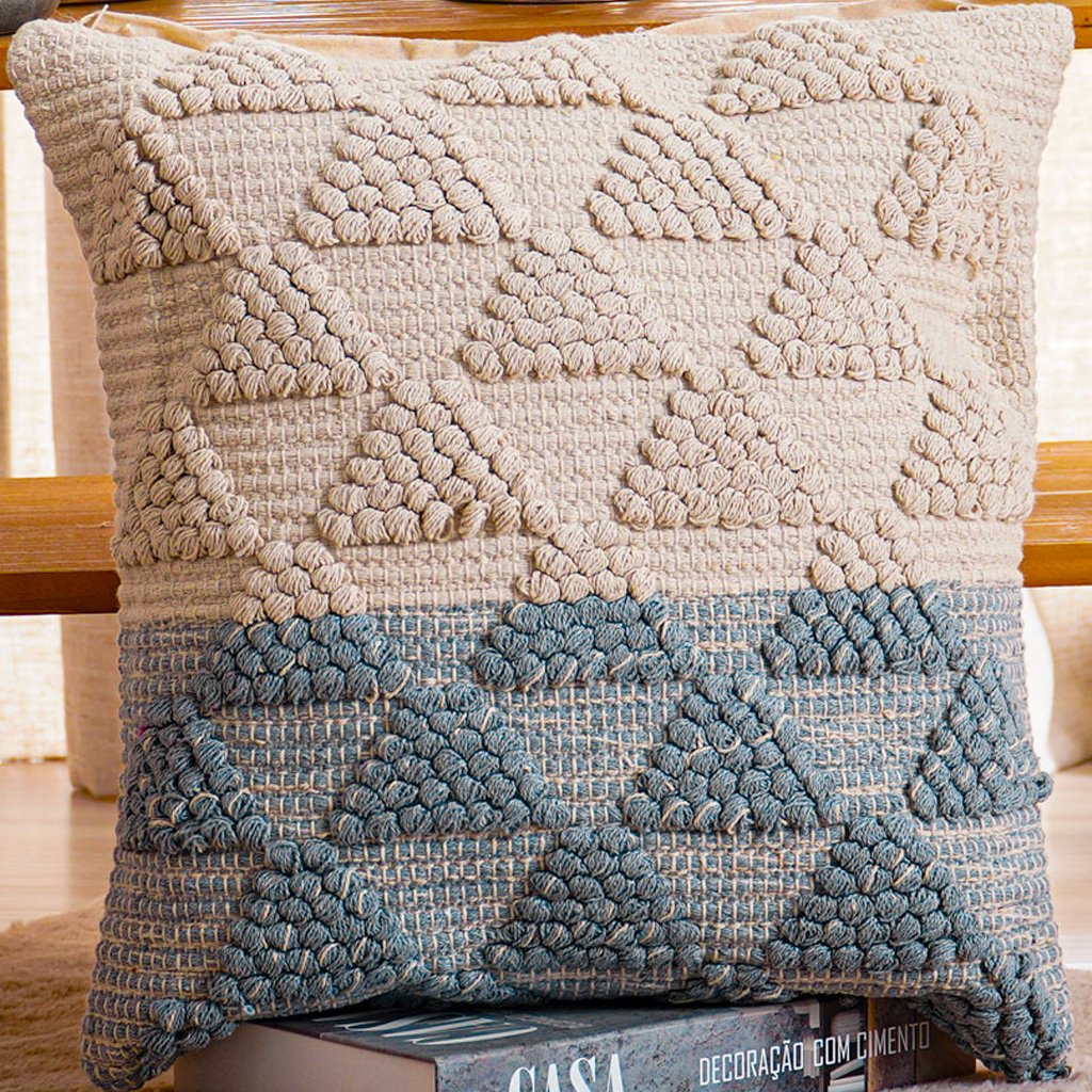 Capa de Almofada Native New Decorativa Macramê 45x45cm Luanda