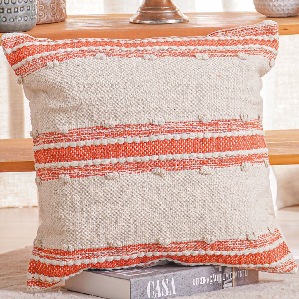 Capa de Almofada Native New Decorativa Macramê 45x45cm Zanzibar