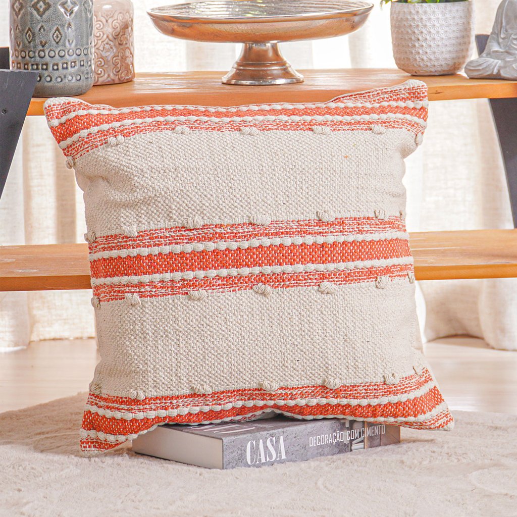 Capa de Almofada Native New Decorativa Macramê 45x45cm Zanzibar