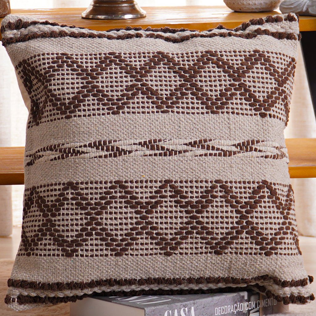 Capa de Almofada Native New Decorativa Macramê 45x45cm Zaria