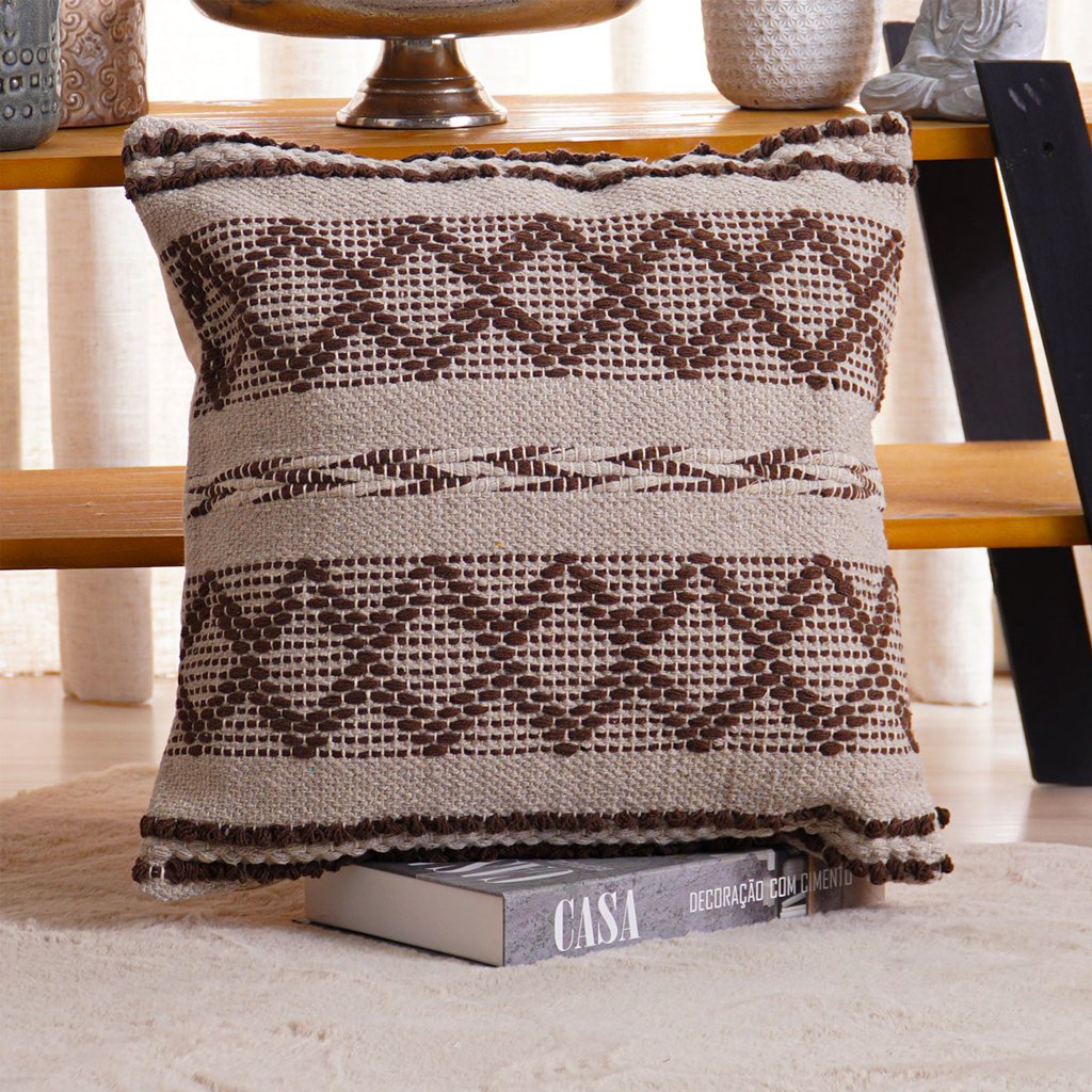 Capa de Almofada Native New Decorativa Macramê 45x45cm Zaria