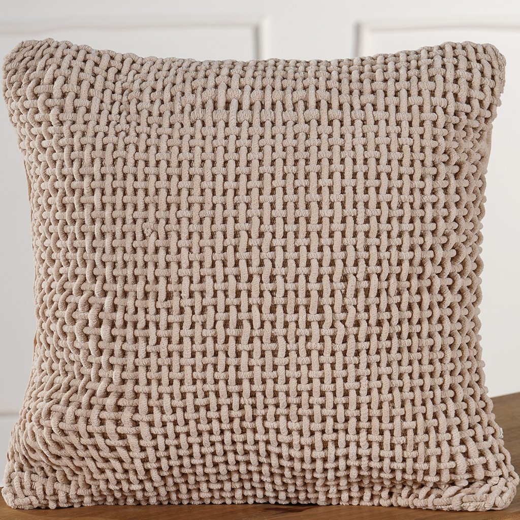 Capa de Almofada Trama Decorativa 45x45cm Marfim