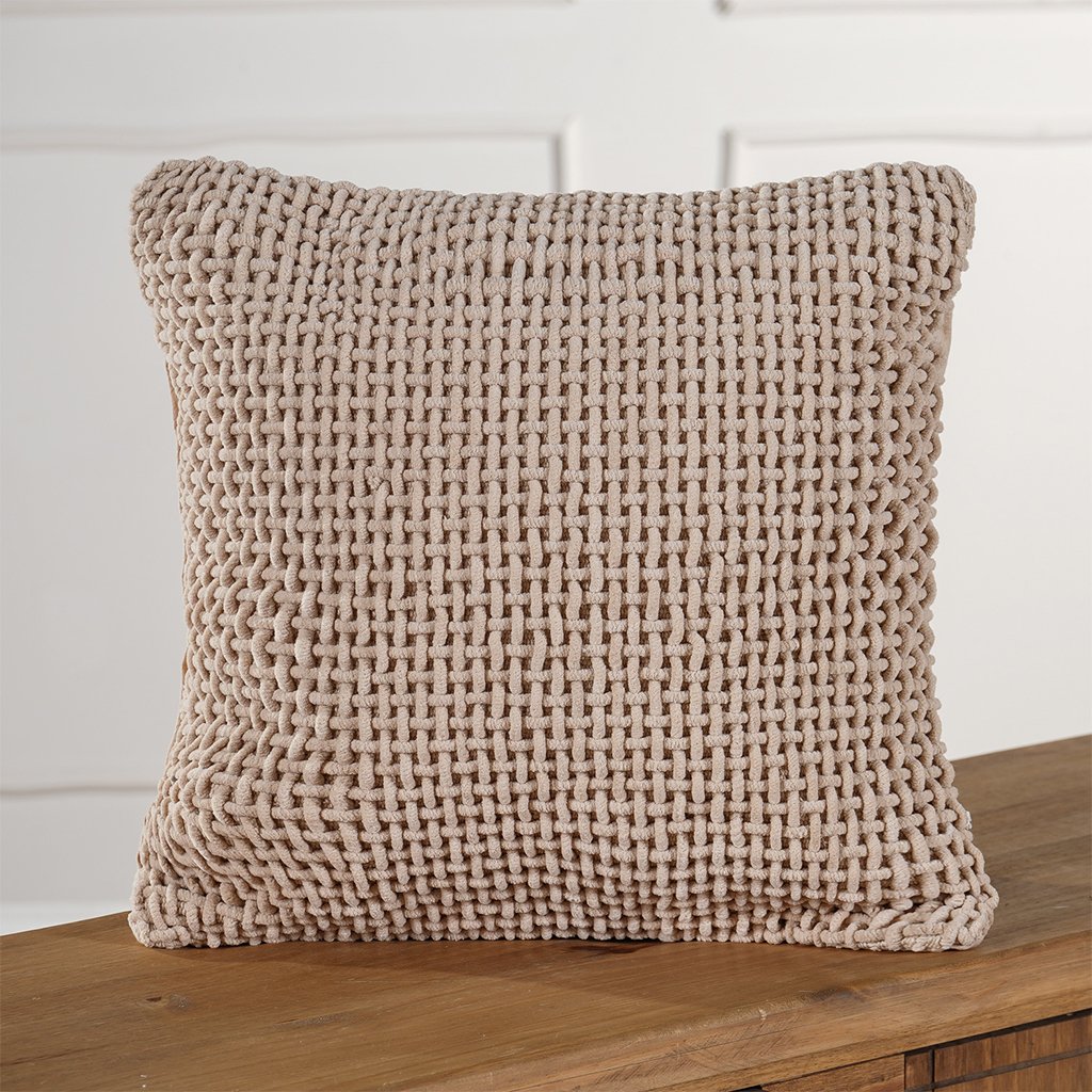 Capa de Almofada Trama Decorativa 45x45cm Marfim