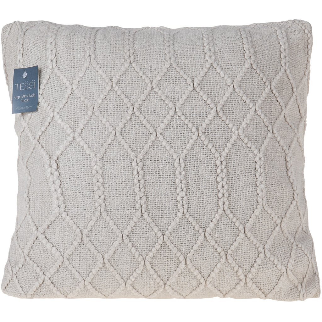 Capa de Almofada Tricot Style 45x45 Toque Super Macio