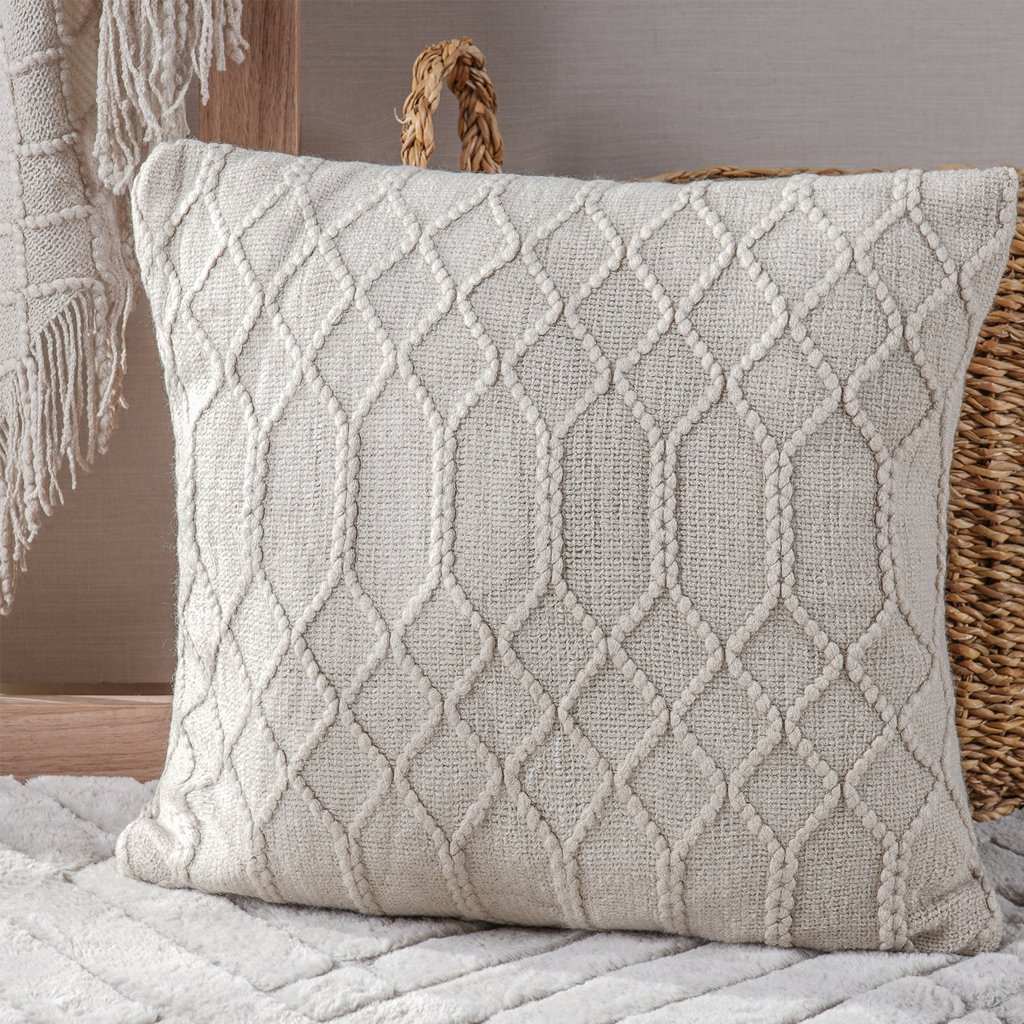 Capa de Almofada Tricot Style 45x45 Toque Super Macio