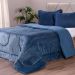 Coberdrom Duetto Plush Queen Malha 100% Algodão 220x240cm Safira