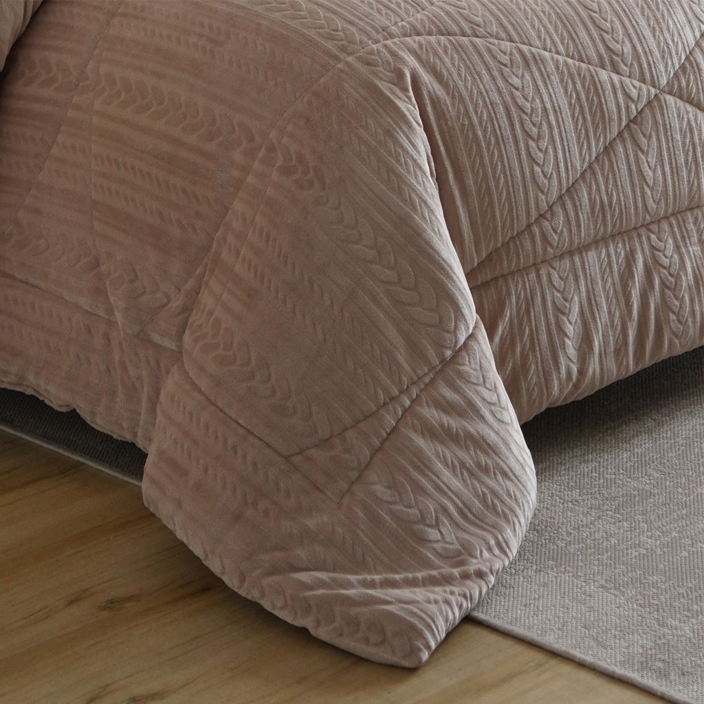 Edredom Casal Plush Dupla Face Toque Flannel Tessi