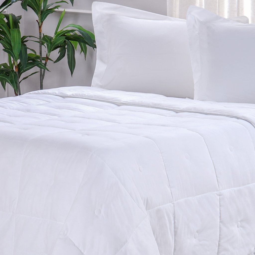 Edredom Casal Toque de Plumas 260 Fios New 180x220cm Branco