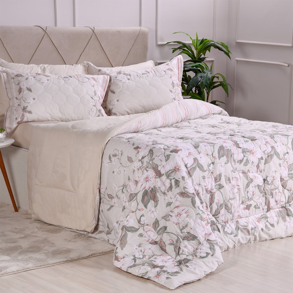 Edredom Estampado Queen 200 Fios 100% Algodão Extra Macio