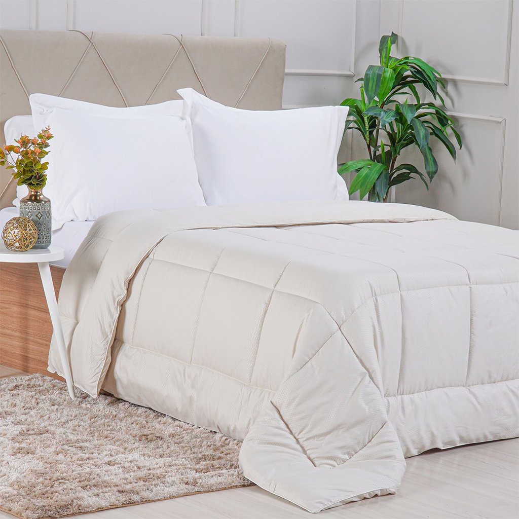 Edredom Prime Casal 3D Embossed 180x220cm Latte