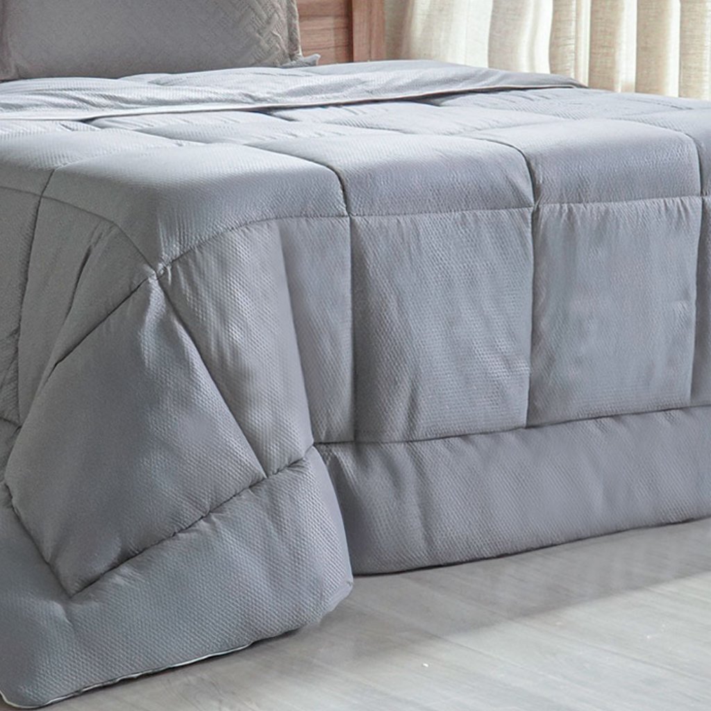 Edredom Prime Casal 3D Embossed 180x220cm Platina