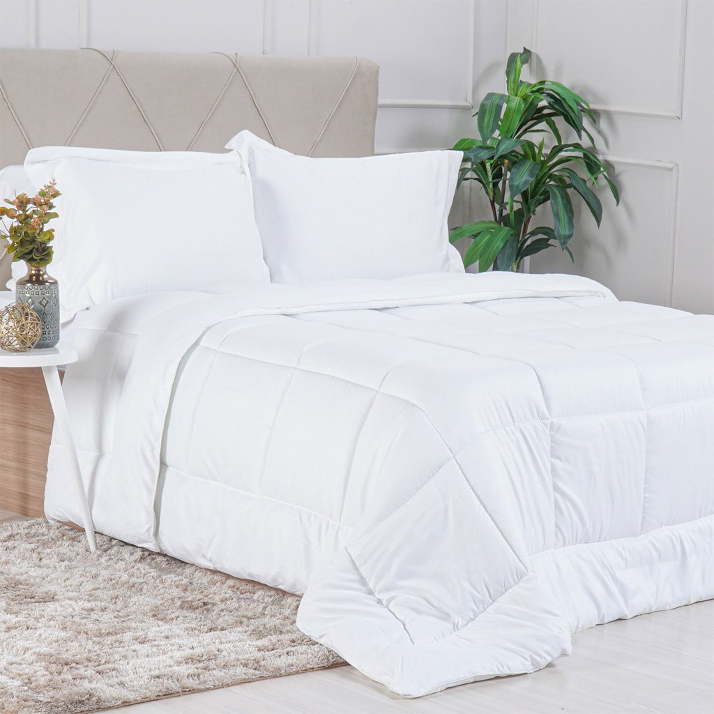 Edredom Prime Super King 3D Embossed 260x280cm Branco