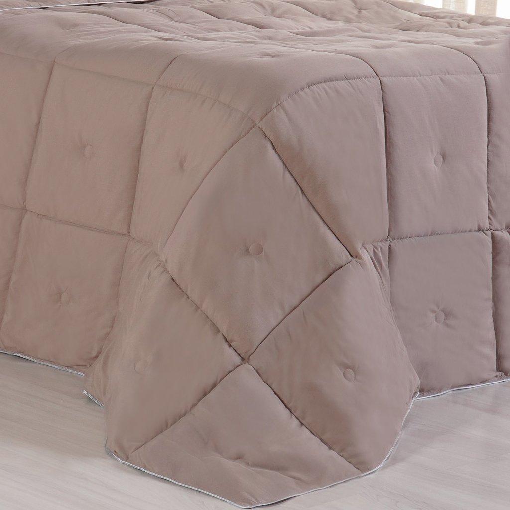 Edredom Queen Toque de Plumas 260 Fios New 220x240cm Cogumelo