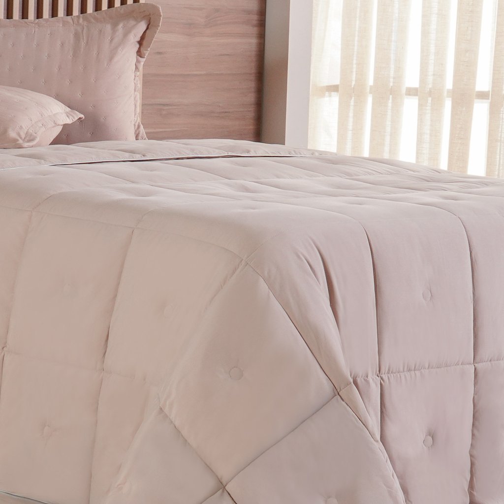 Edredom Queen Toque de Plumas 260 Fios New 220x240cm Linho