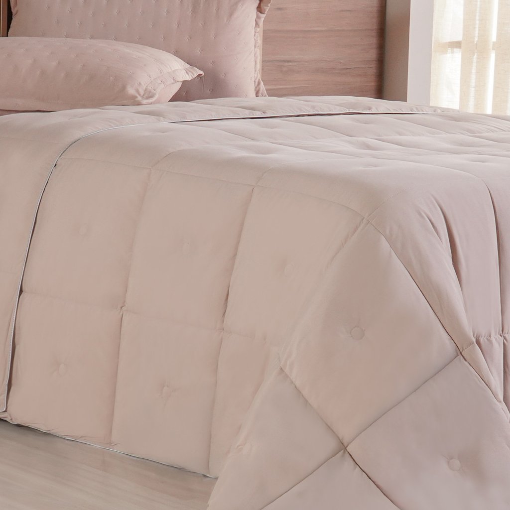 Edredom Queen Toque de Plumas 260 Fios New 220x240cm Linho