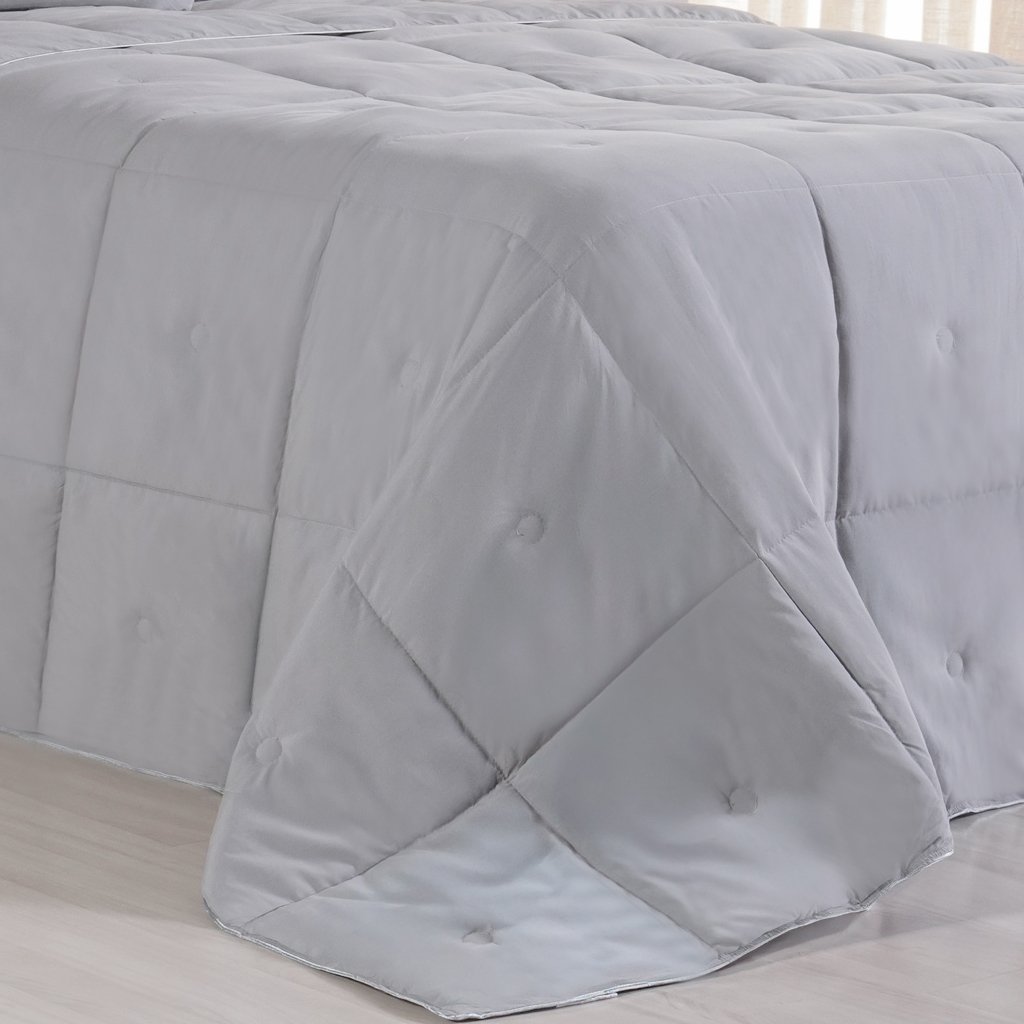 Edredom Queen Toque de Plumas 260 Fios New 220x240cm Platina