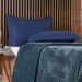 Edredom Solteiro Plush Sense Dupla Face 100% Poliéster 160x220cm Azul Cobalt