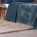 Edredom Solteiro Plush Sense Dupla Face 100% Poliéster 160x220cm Azul Cobalt