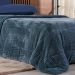 Edredom Solteiro Plush Sense Dupla Face 100% Poliéster 160x220cm Azul Cobalt
